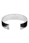 BRACELET 4 RIVETS &quot;LA NUIT&quot; ARGENT