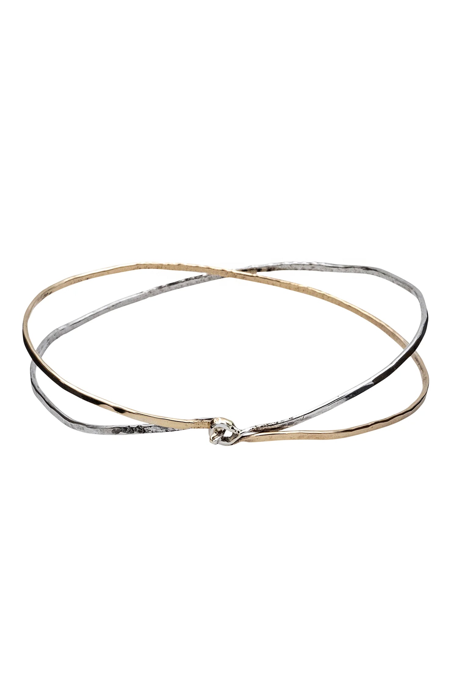 BRACELET ELUARD CROISE ARGENT & GOLD