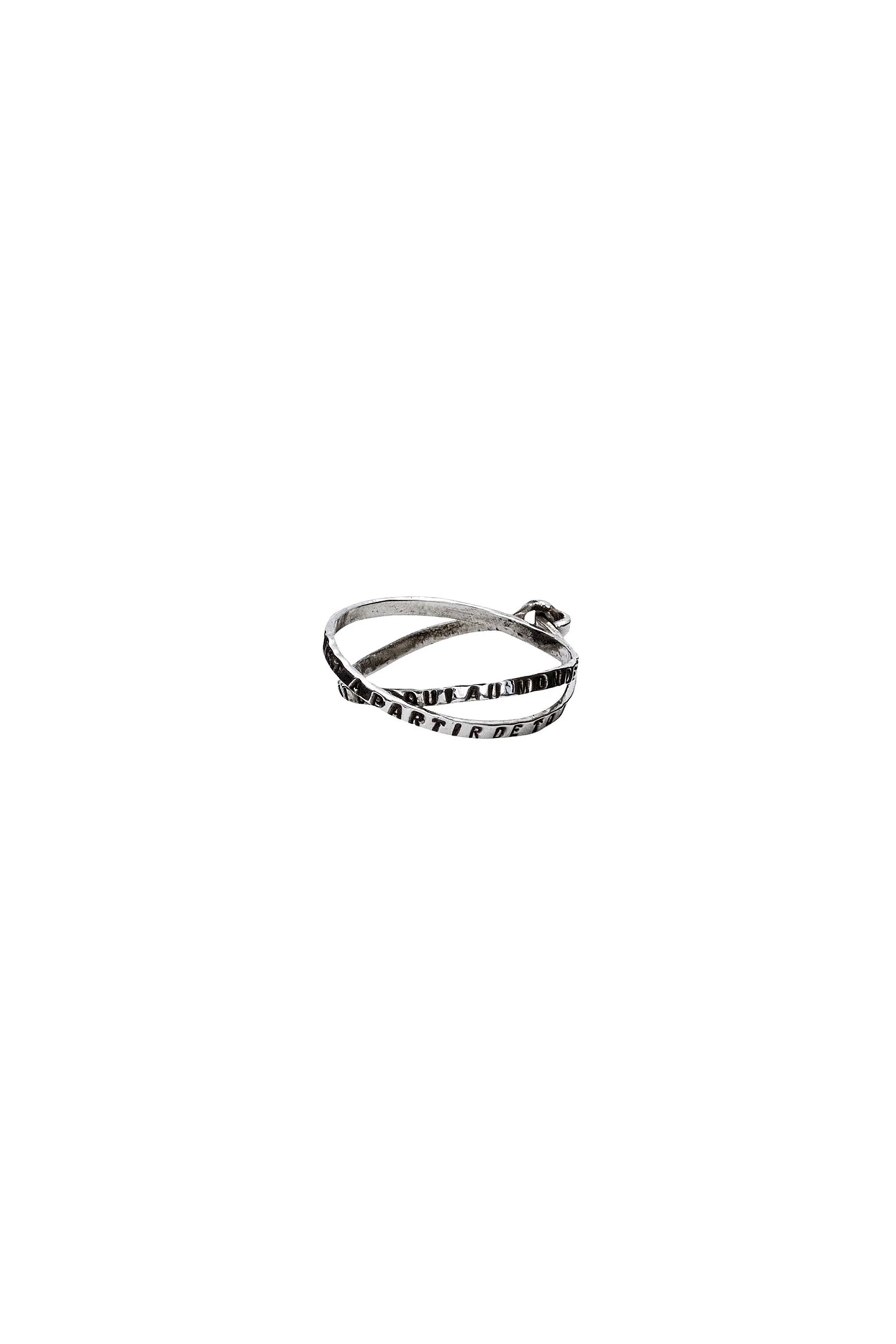 BAGUE ELUARD CROISEE ARGENT
