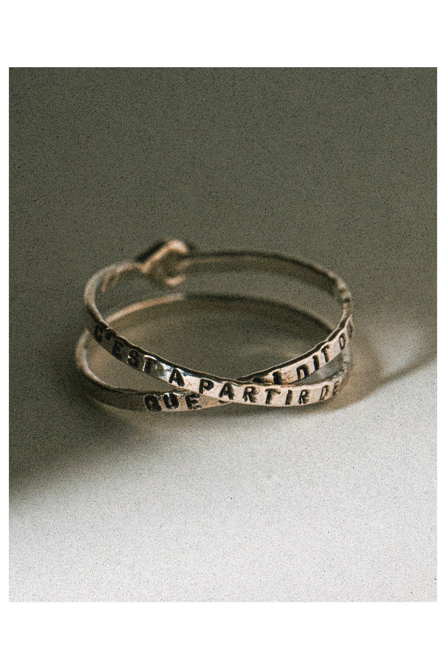 BAGUE ELUARD CROISEE ARGENT