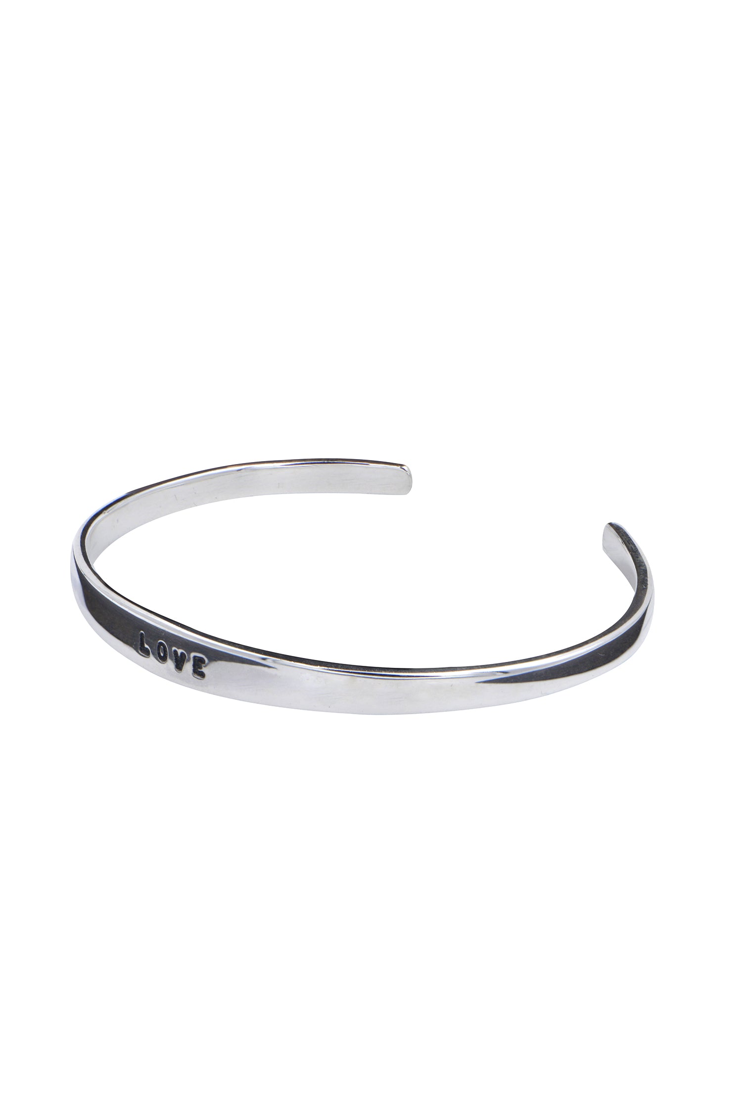 BRACELET OUVERT LOVE 3MM ARGENT