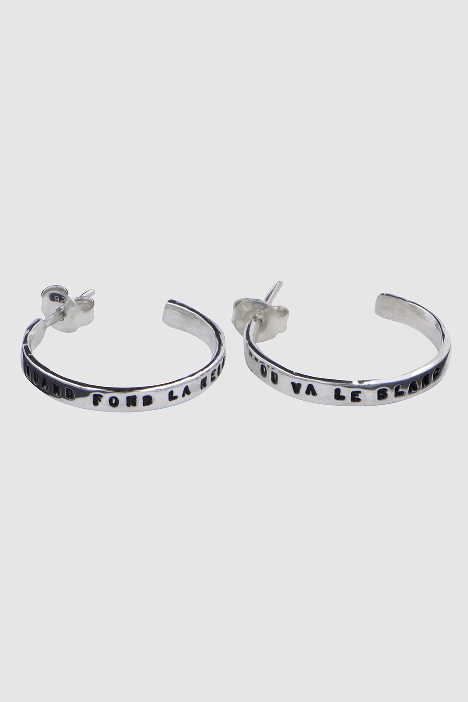 BOUCLE D'OREILLE QUAND FOND LA NEIGE ARGENT