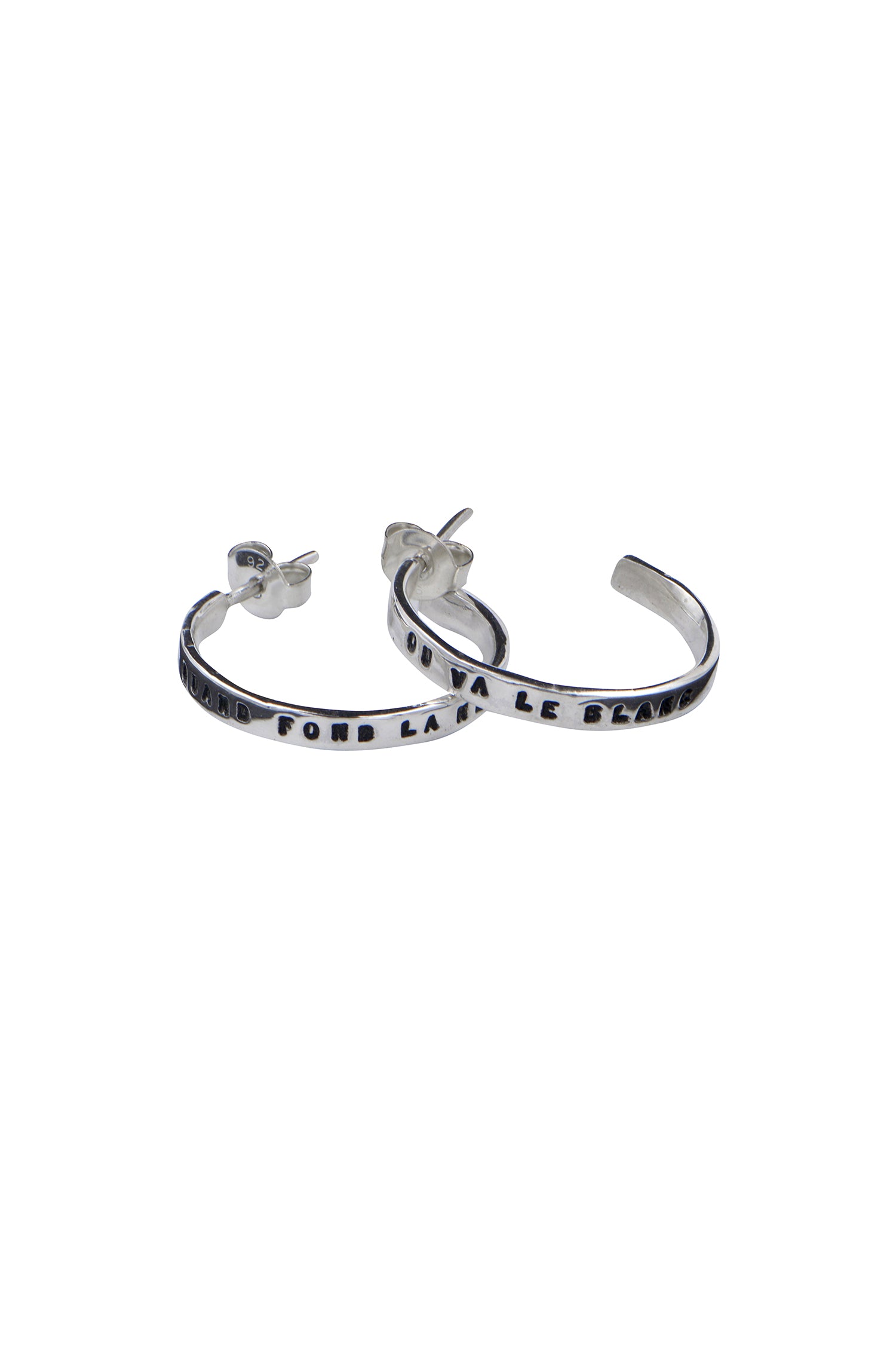 BOUCLE D'OREILLE QUAND FOND LA NEIGE ARGENT