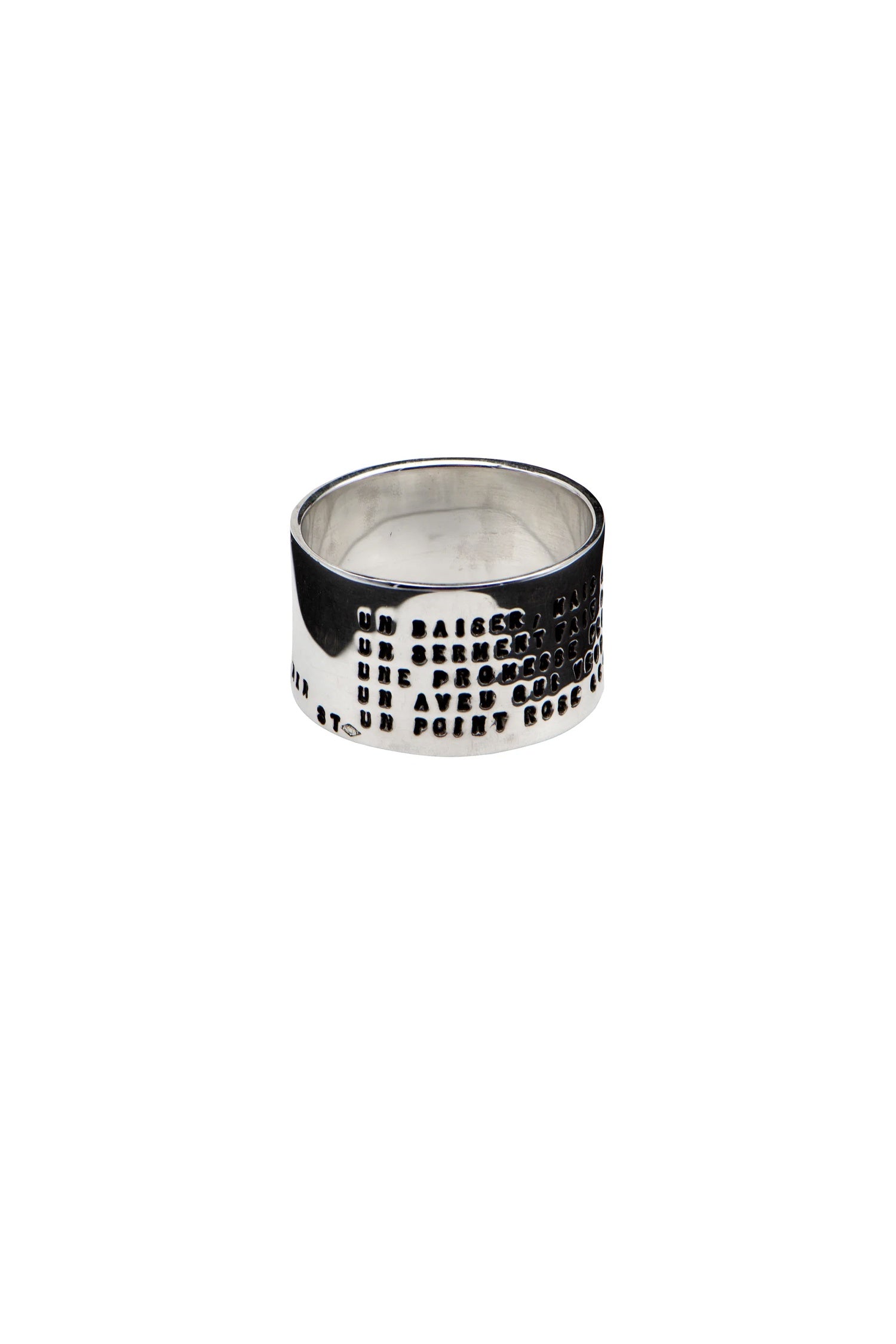 BAGUE EDMOND ROSTAND LARGE ARGENT