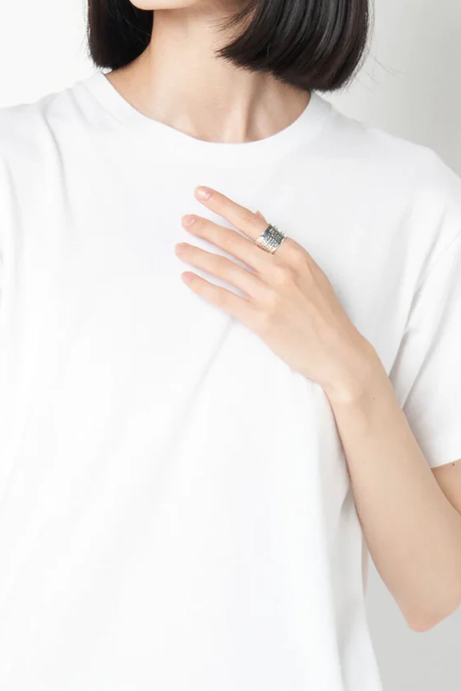 BAGUE EDMOND ROSTAND LARGE ARGENT