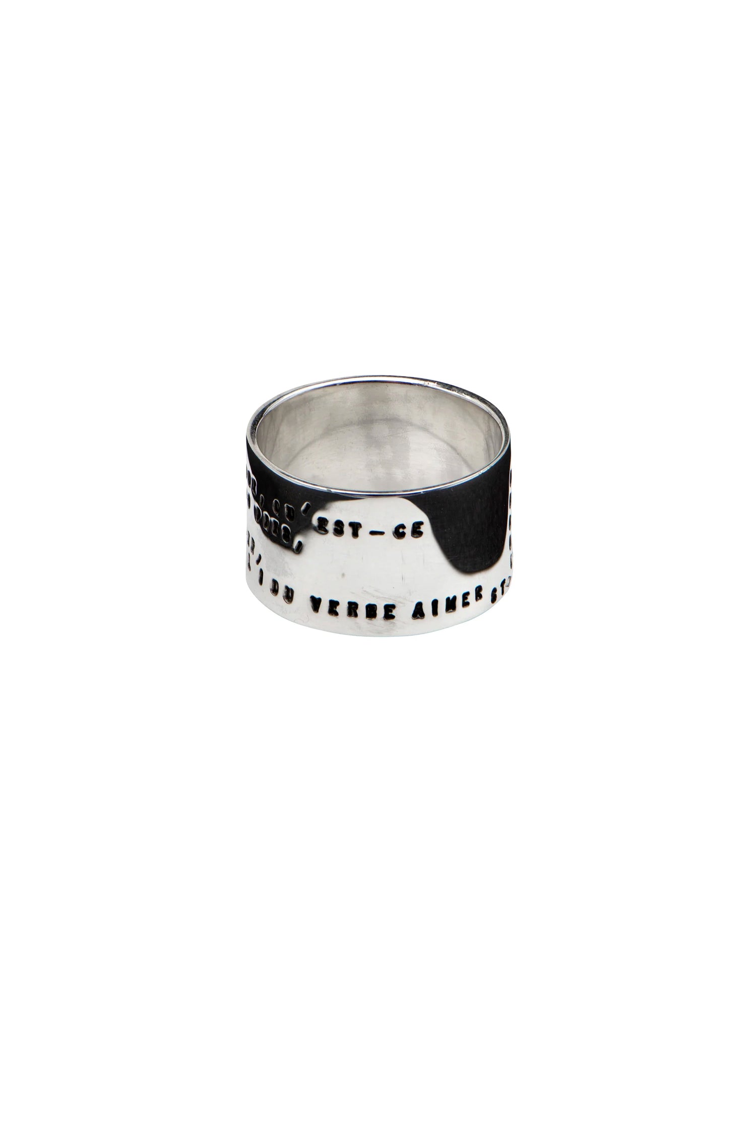 BAGUE EDMOND ROSTAND LARGE ARGENT