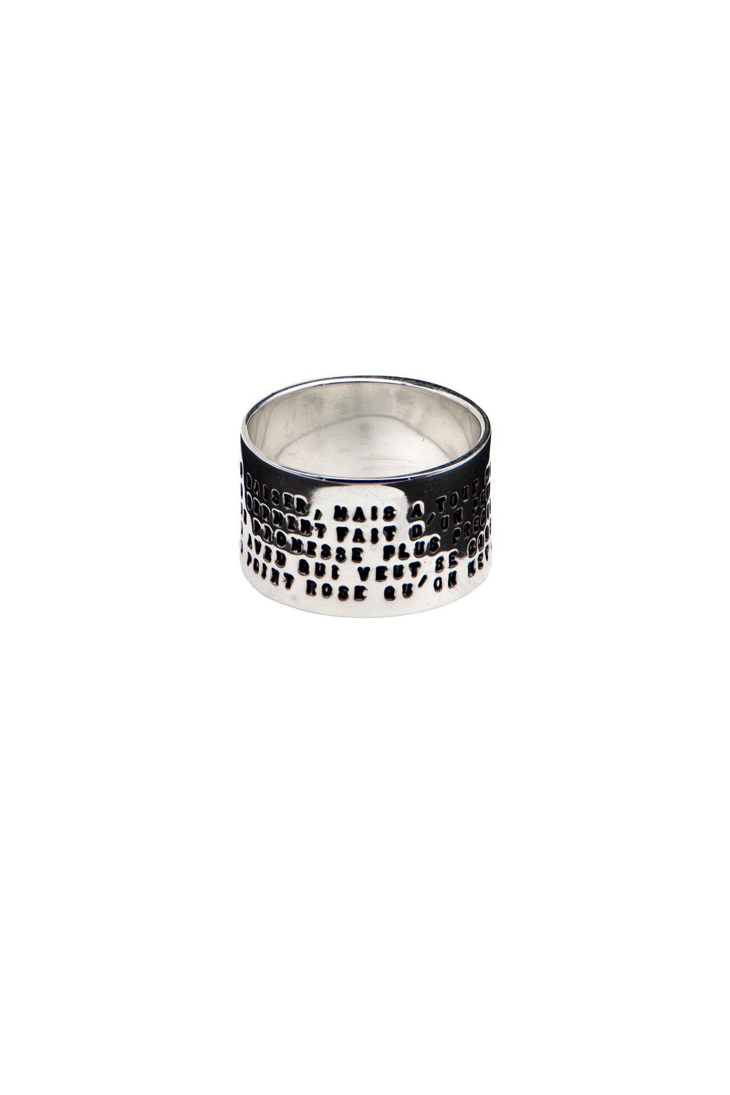 BAGUE EDMOND ROSTAND LARGE ARGENT