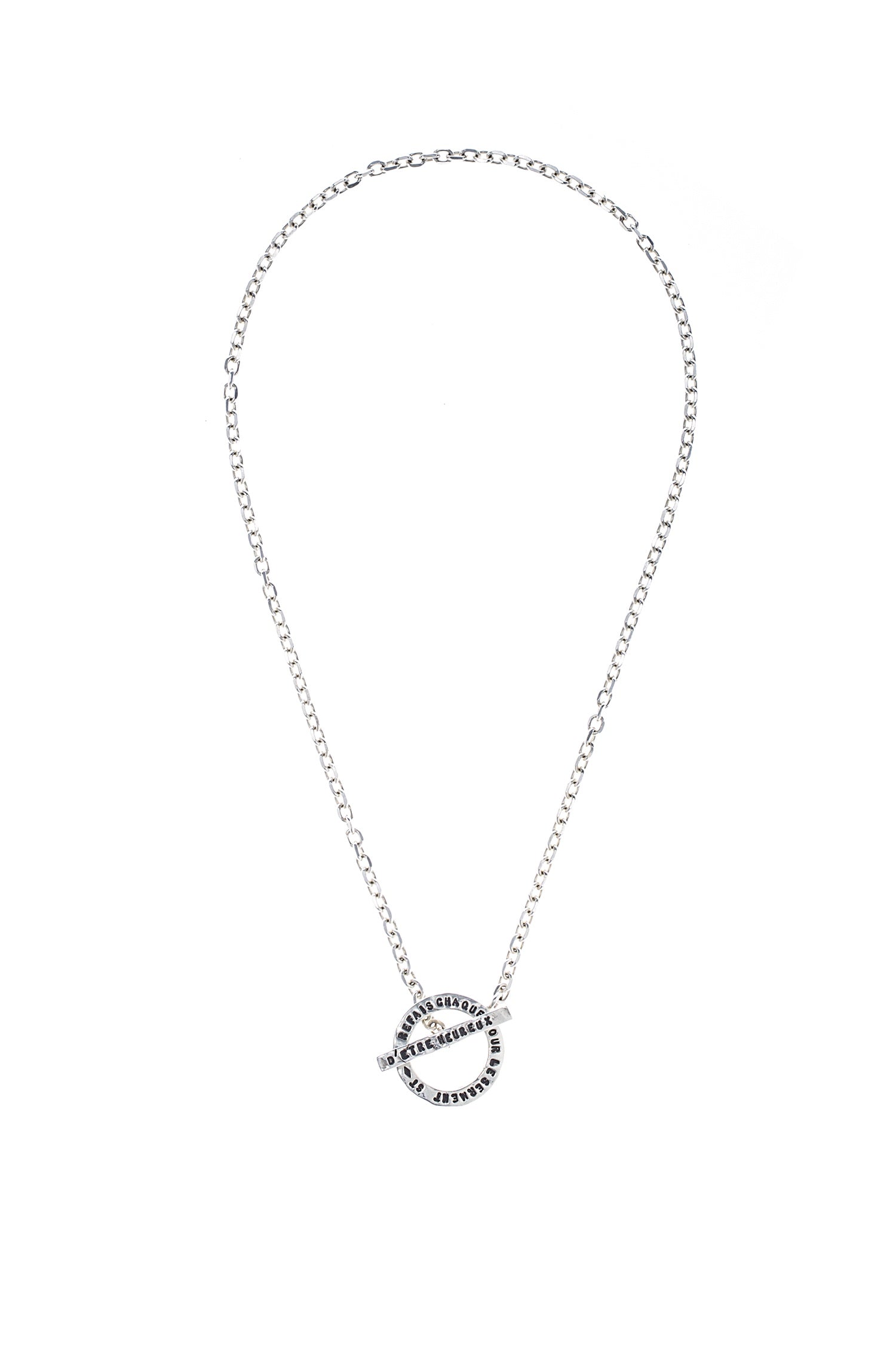 COLLIER LARGE À BASCULE ARGENT