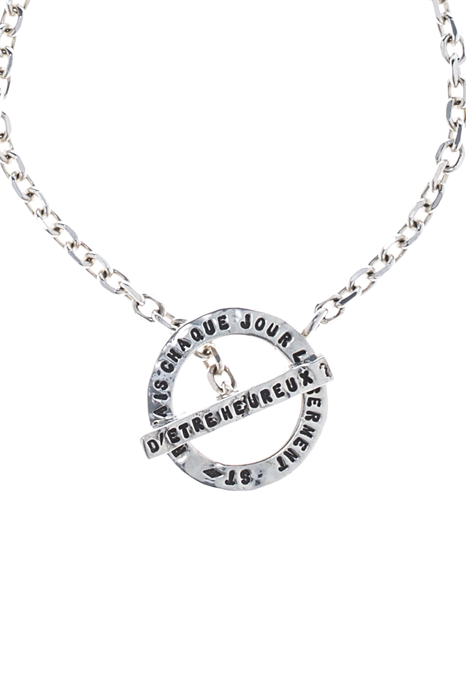 COLLIER LARGE À BASCULE ARGENT