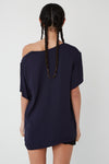 THE ZIP TEE IN LAPIS, S24