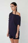 THE ZIP TEE IN LAPIS, S24