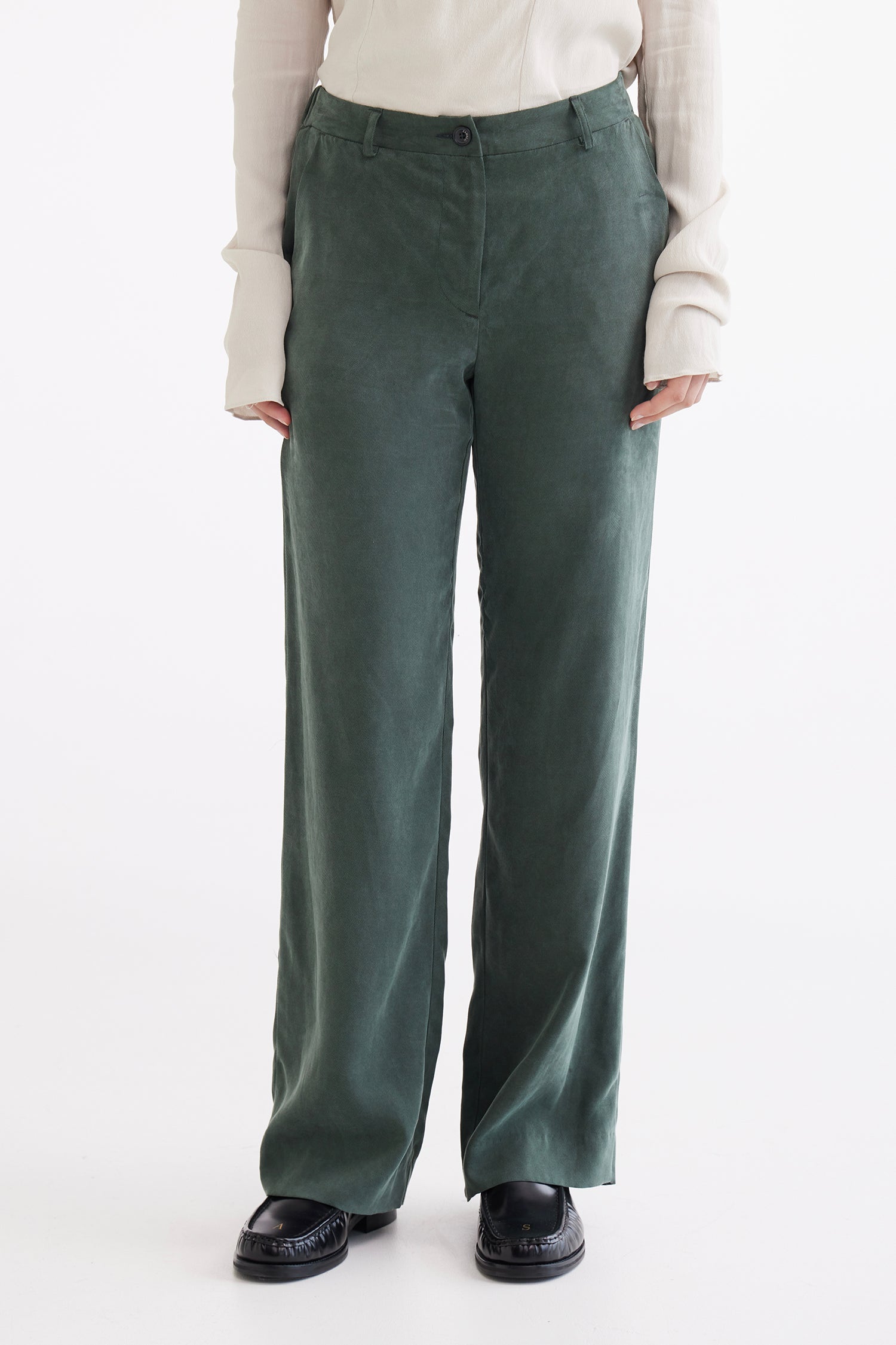 WIDE TROUSER IN GREENSTONE, S25