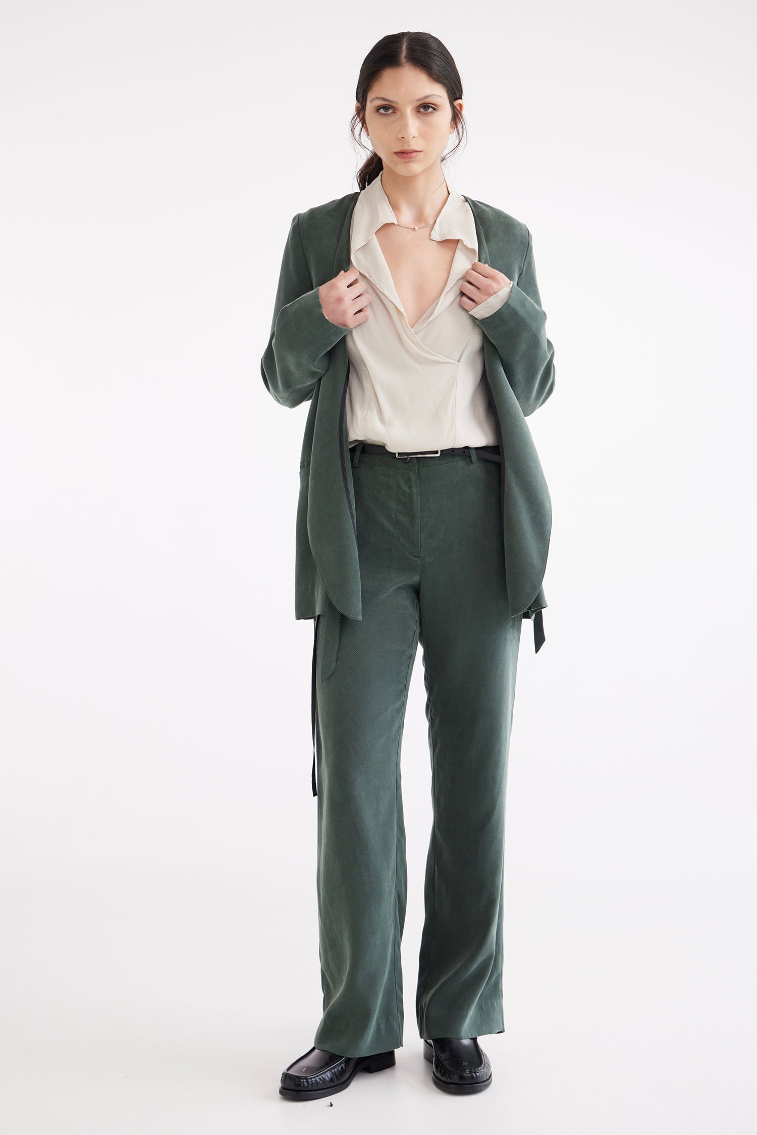 WIDE TROUSER IN GREENSTONE, S25