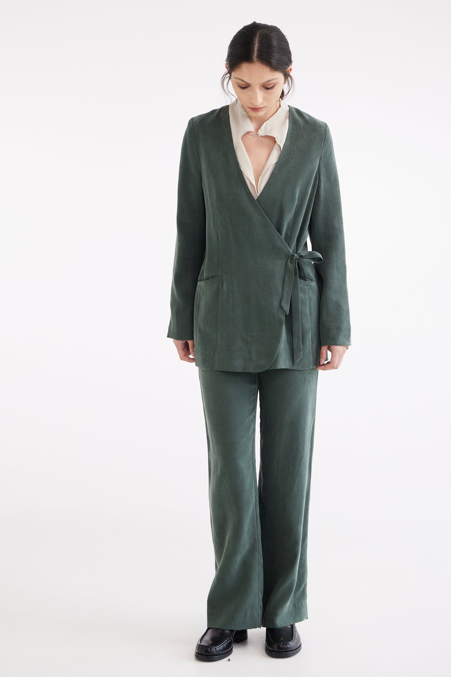 WIDE TROUSER IN GREENSTONE, S25