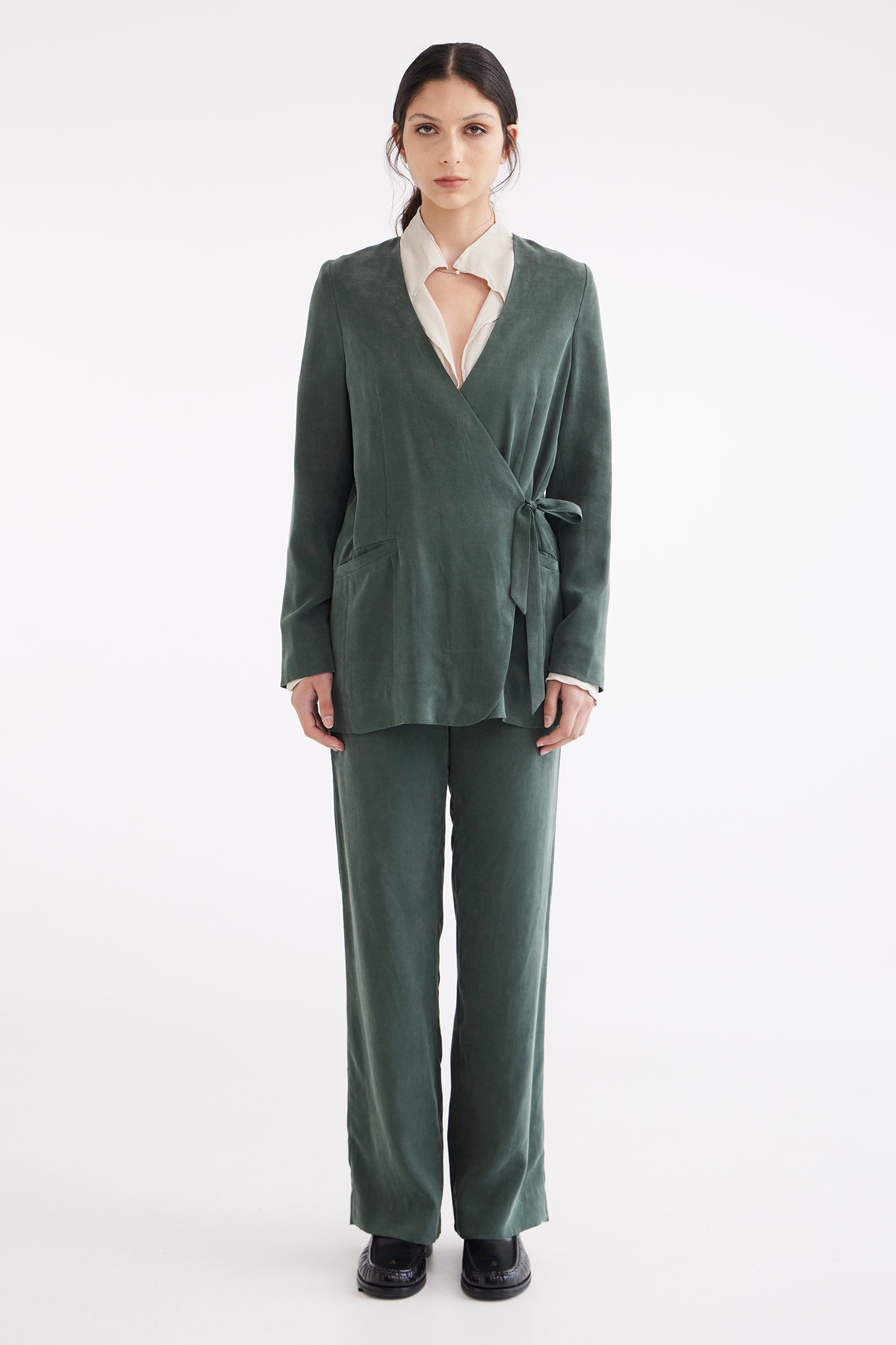 WIDE TROUSER IN GREENSTONE, S25