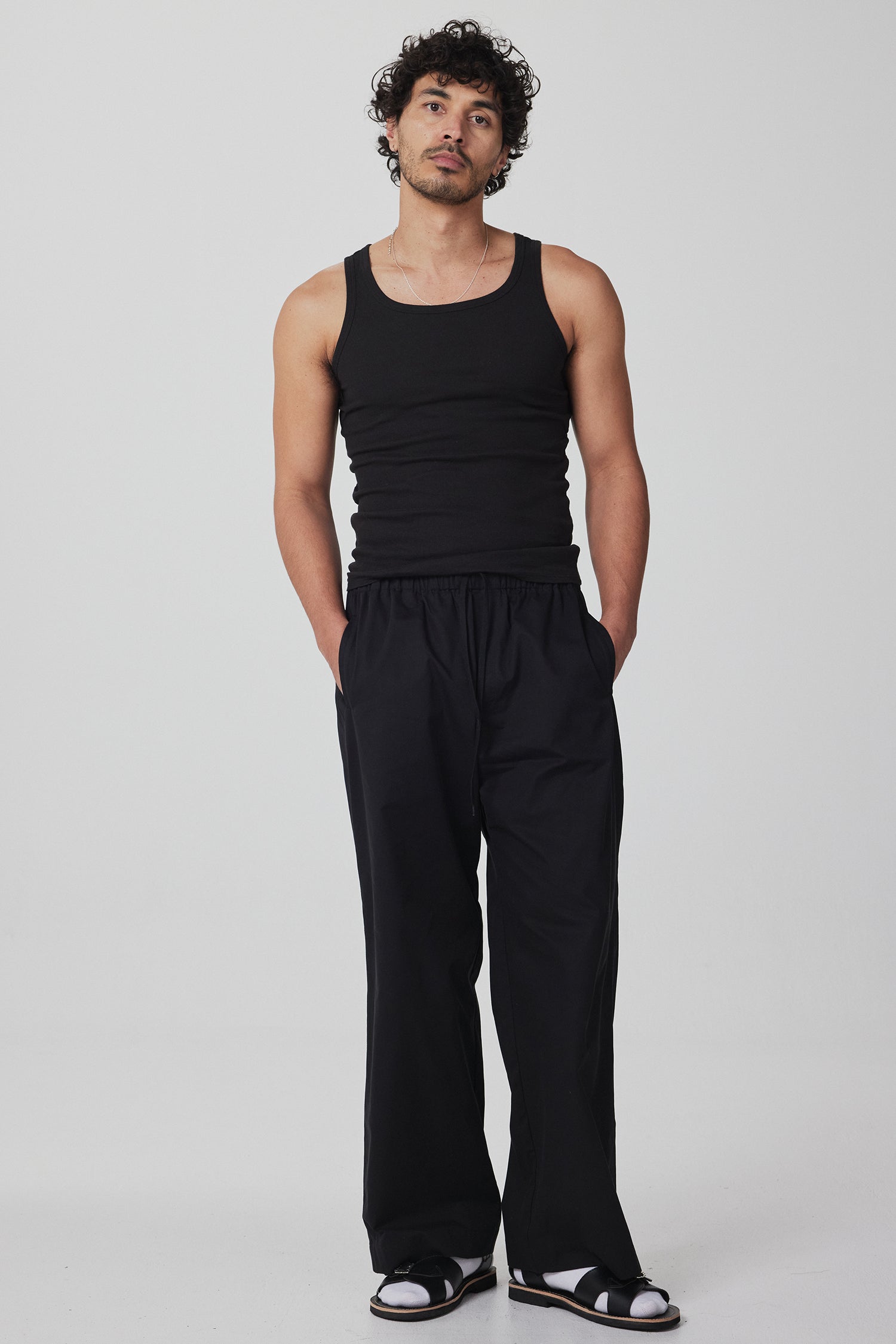 DRAWSTRING PANT IN PEPPER, SS26