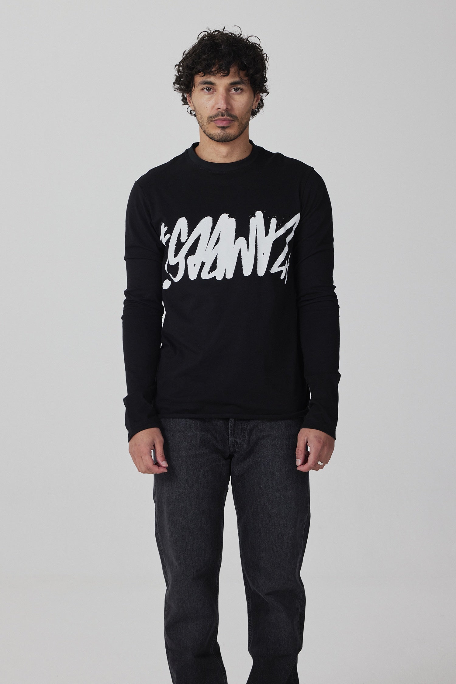 GRAFFITI LONG SLEEVE IN BLACK/WHITE, SS26