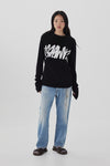 GRAFFITI LONG SLEEVE IN BLACK/WHITE, SS26