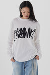 GRAFFITI LONG SLEEVE IN WHITE/BLACK, SS26