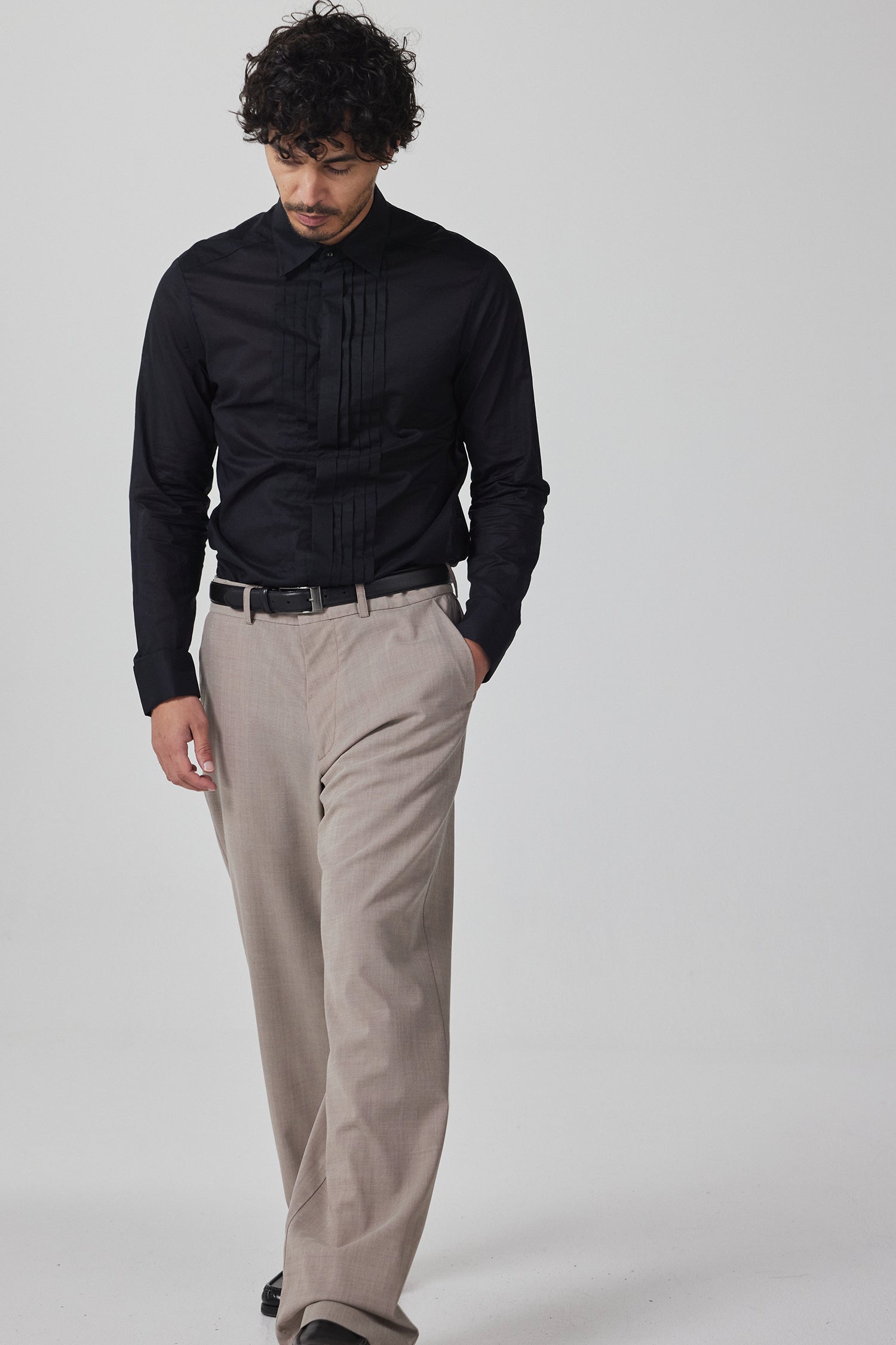 MENS LEATHER BELT IN BLACK