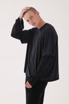 LAYER TEE IN BLACKEN, W25
