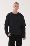 LAYER TEE IN BLACKEN, W25