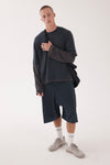 LAYER TEE IN CHARRED, W25