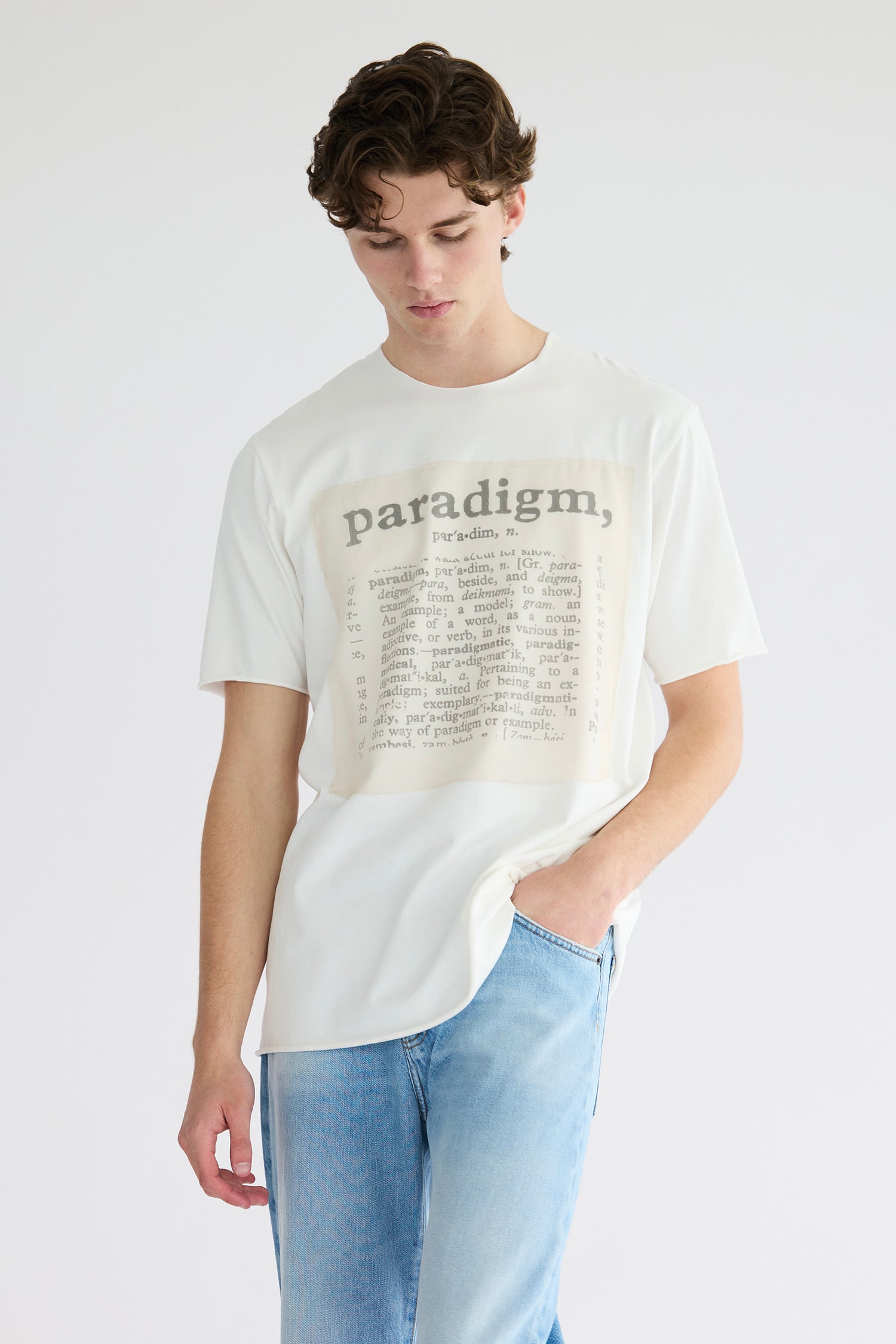 PARADIGM SS TEE IN  WHITE