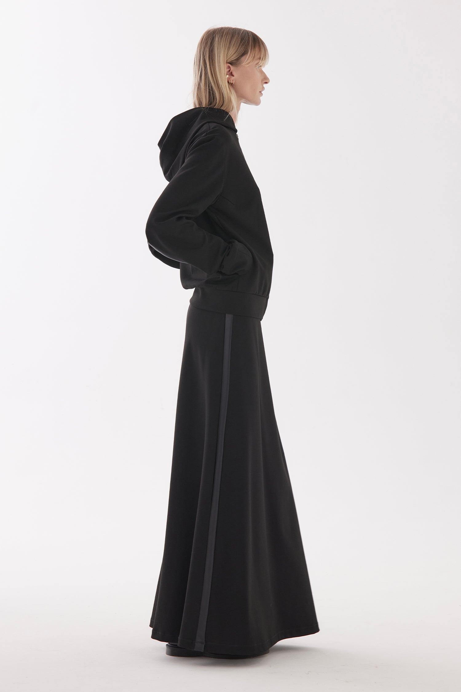 ZIP HOODIE IN PONTE, W25