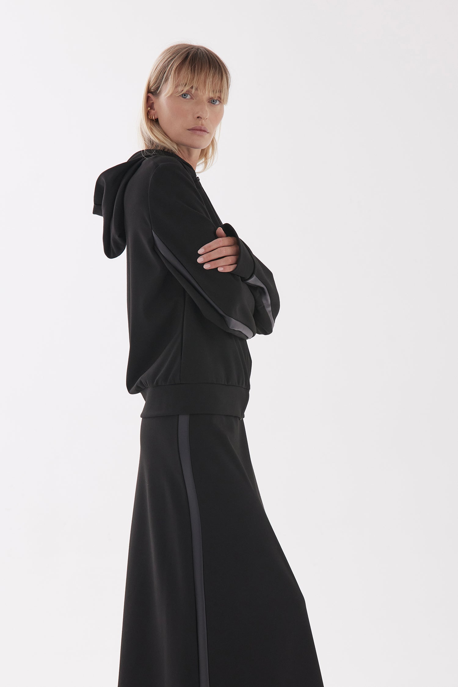 ZIP HOODIE IN PONTE, W25