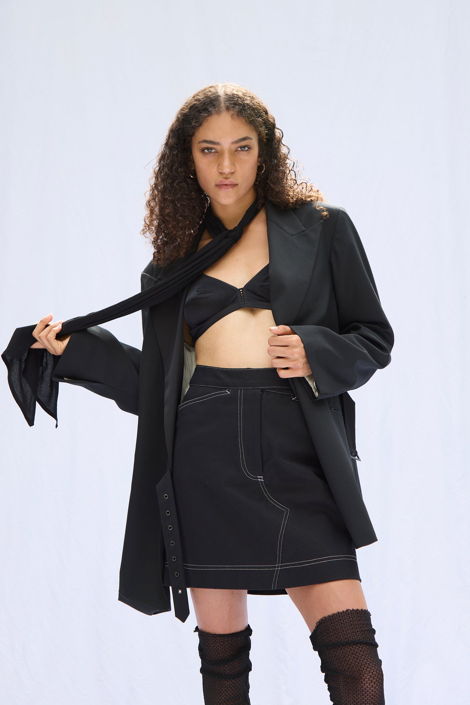 ANGLE SKIRT IN BLACKBERRI, AW26