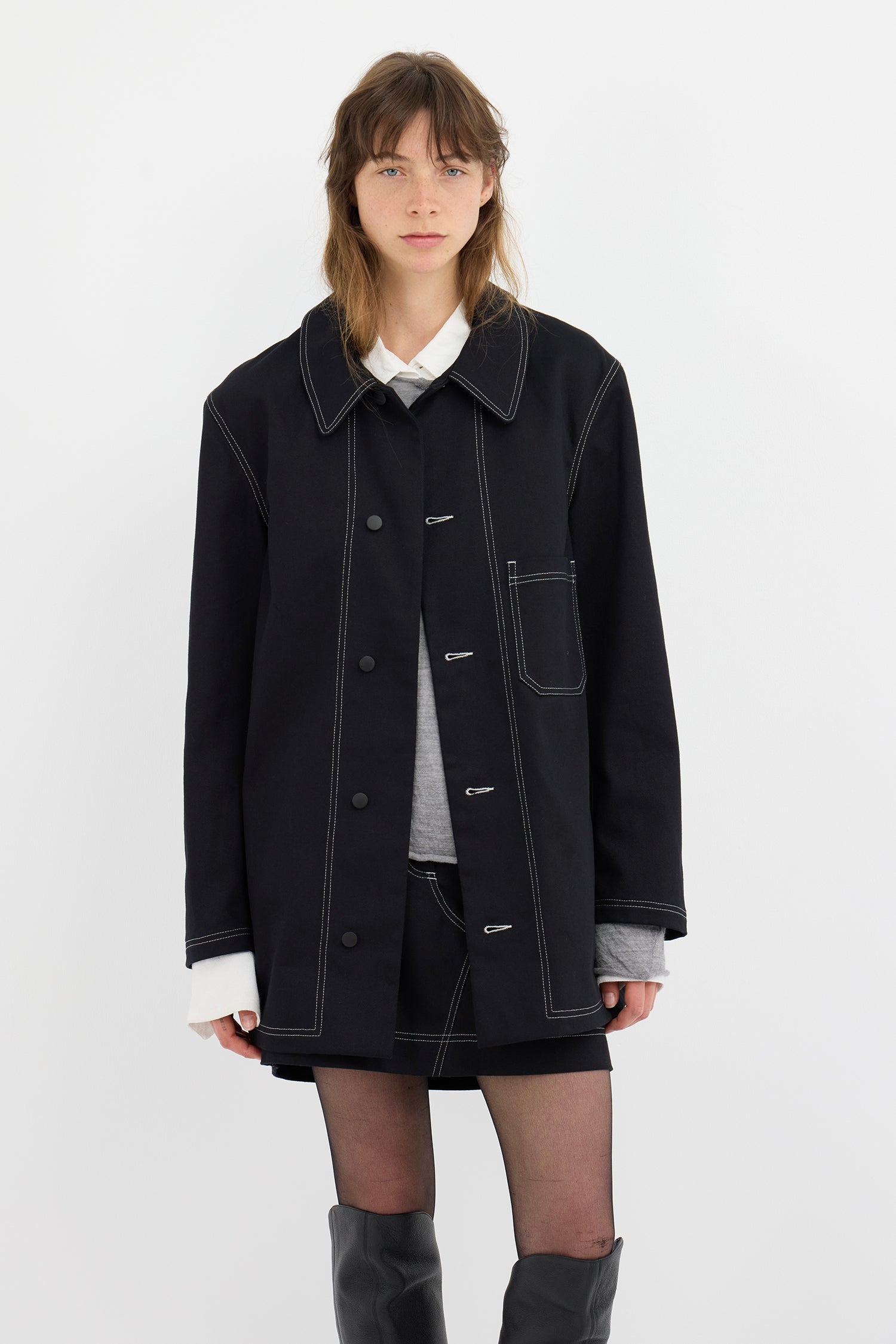 ANGLE SKIRT IN BLACKBERRI, AW26