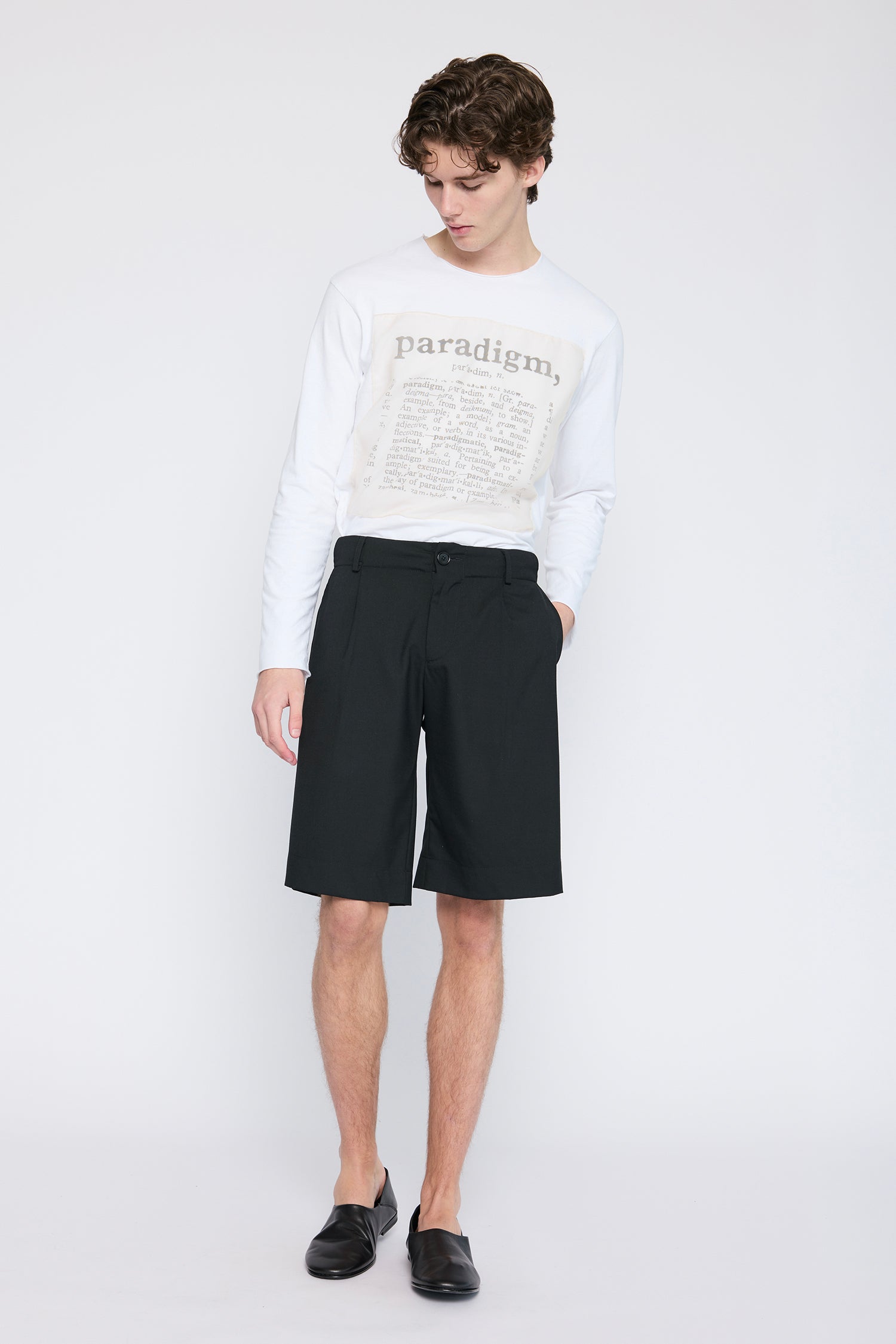 COLLEGE SHORT IN SUITBLACK (UNISEX), AW26