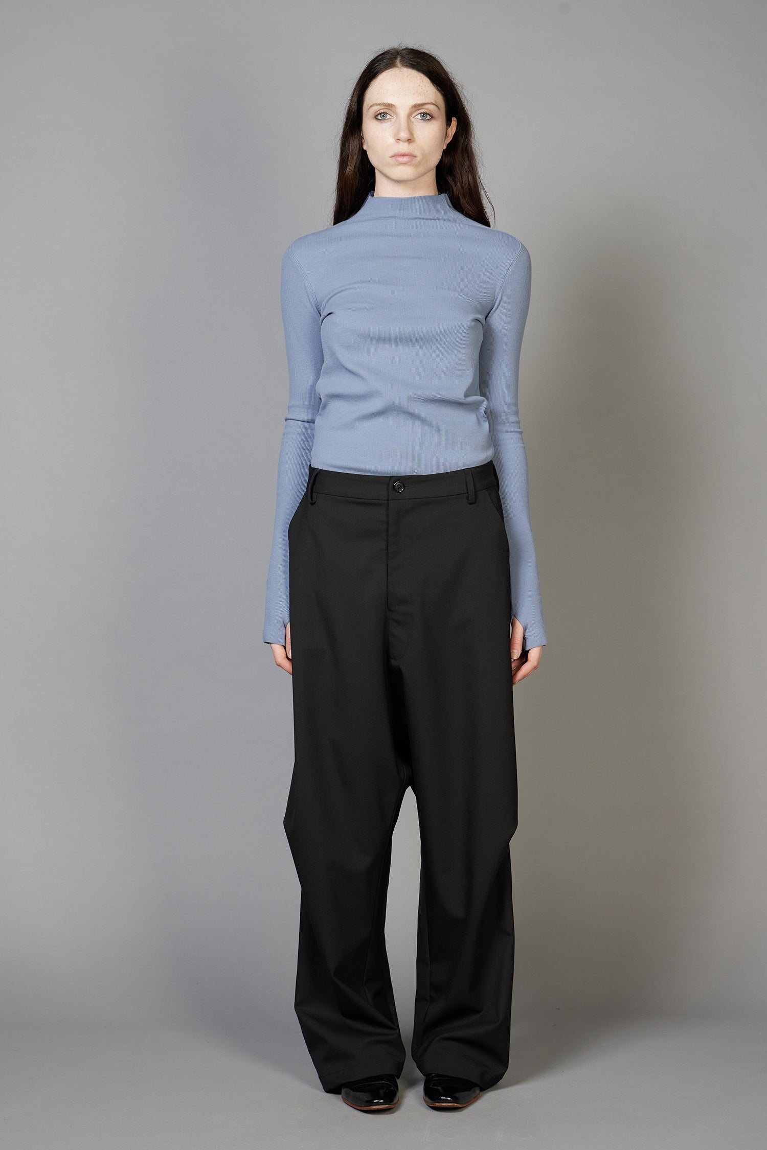 DROPOUT TROUSER IN SUITBLACK(UNISEX), AW26