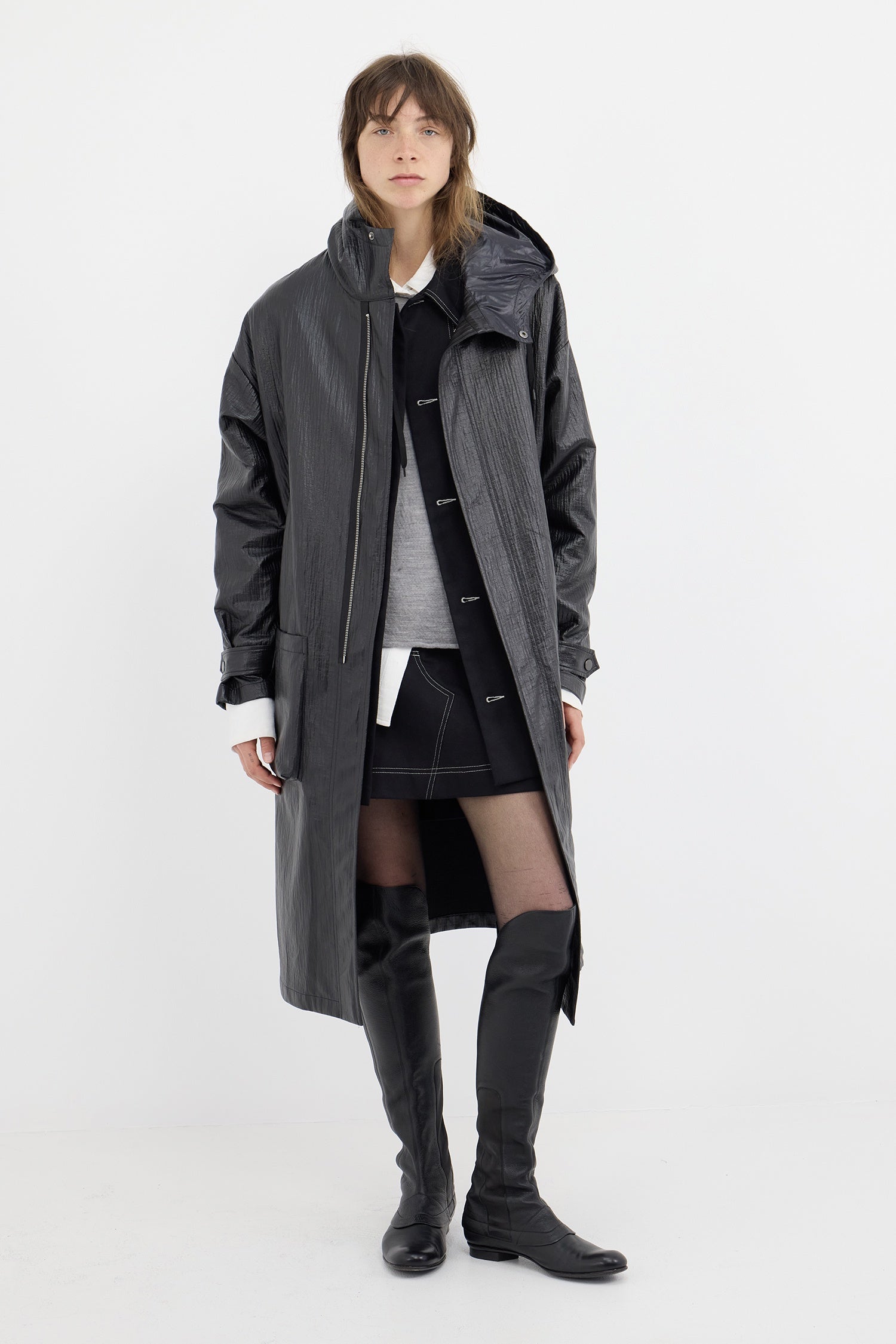 PARKA IN BITUMEN (UNISEX), AW26