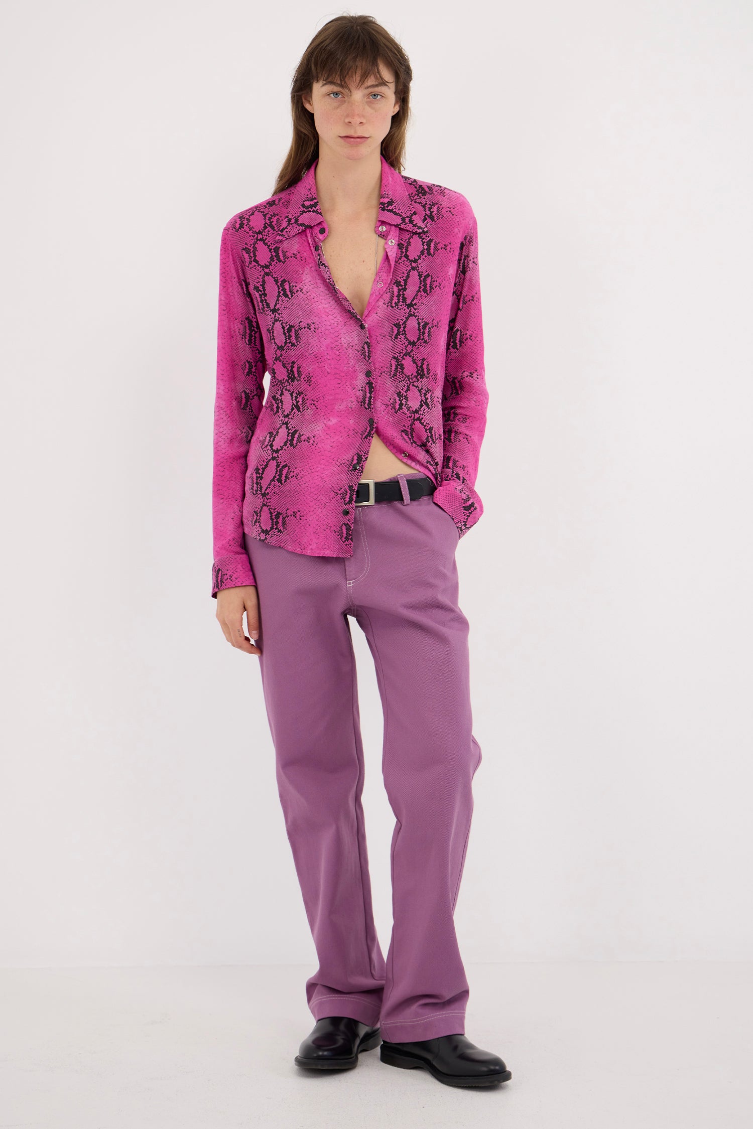 VINTAGE SHIRT IN  PINK SNAKE, AW26