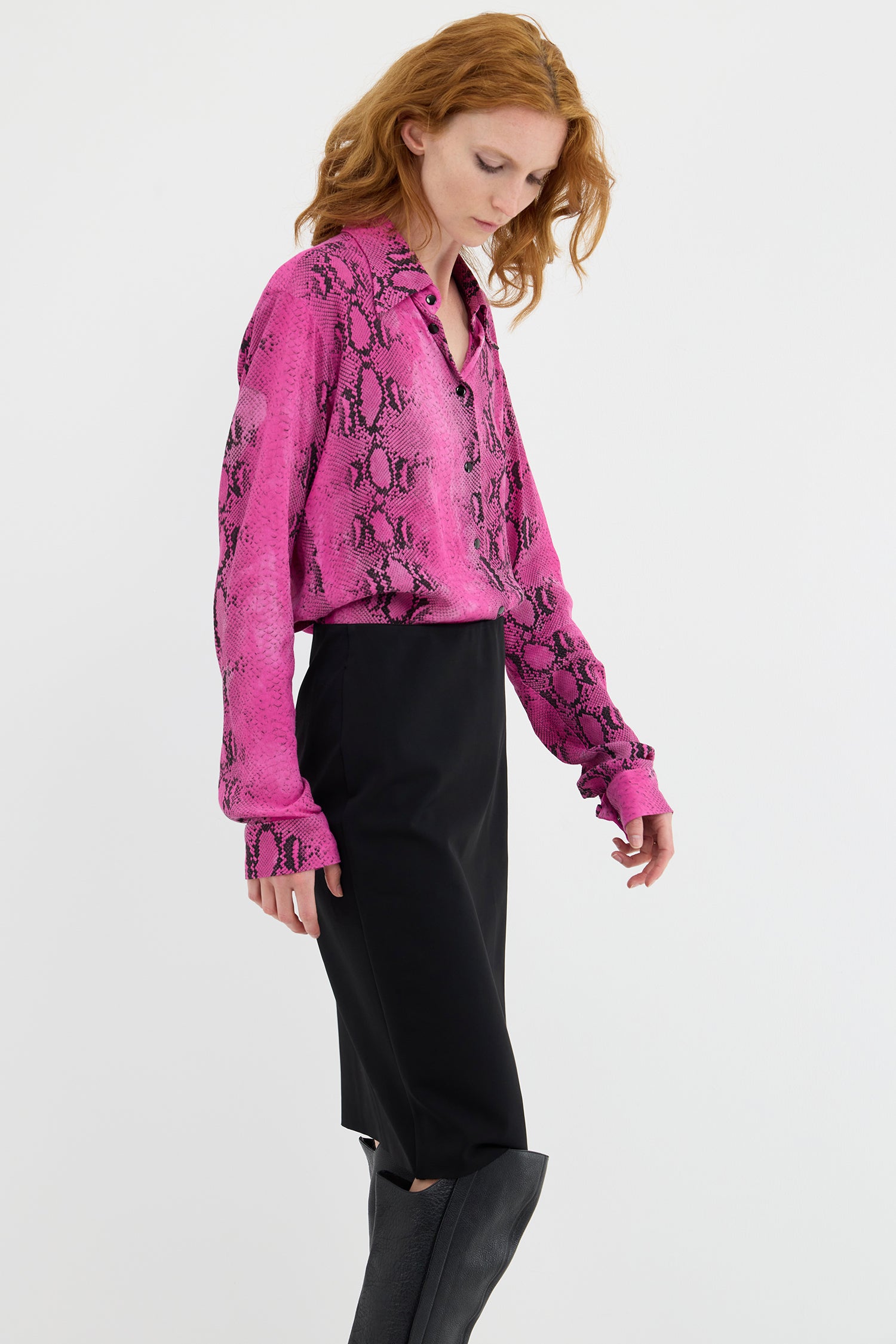 VINTAGE SHIRT IN  PINK SNAKE, AW26