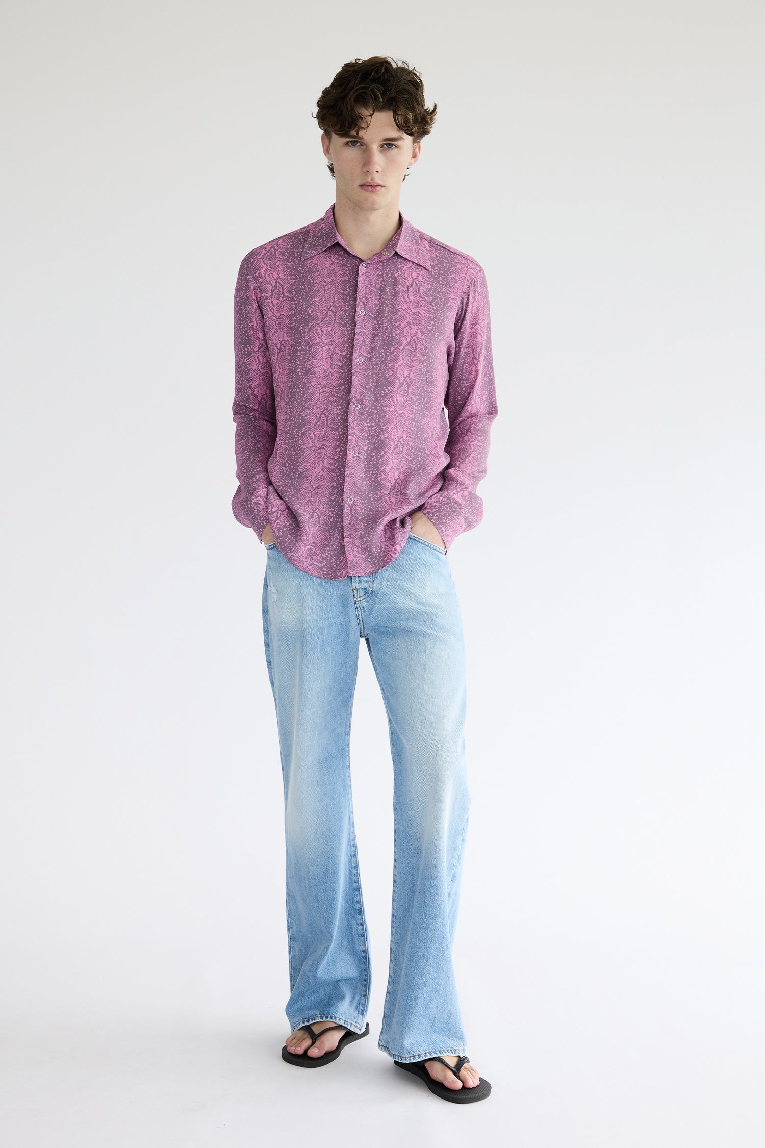 VINTAGE SHIRT IN BABY PINK SNAKE, AW26