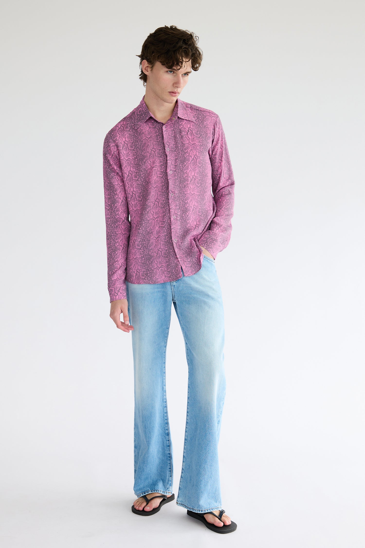 VINTAGE SHIRT IN BABY PINK SNAKE, AW26
