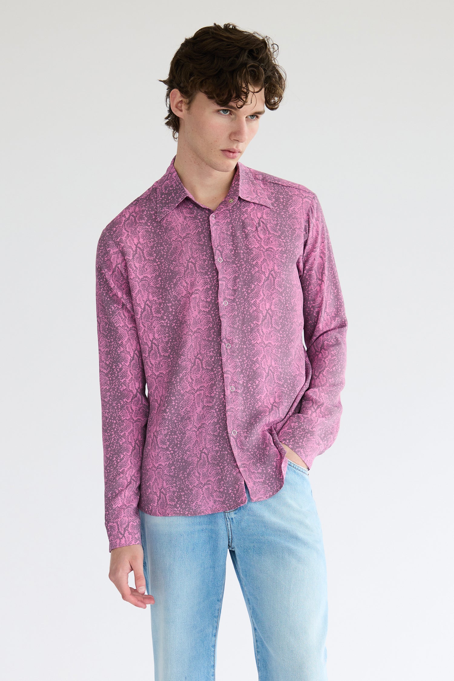 VINTAGE SHIRT IN BABY PINK SNAKE, AW26