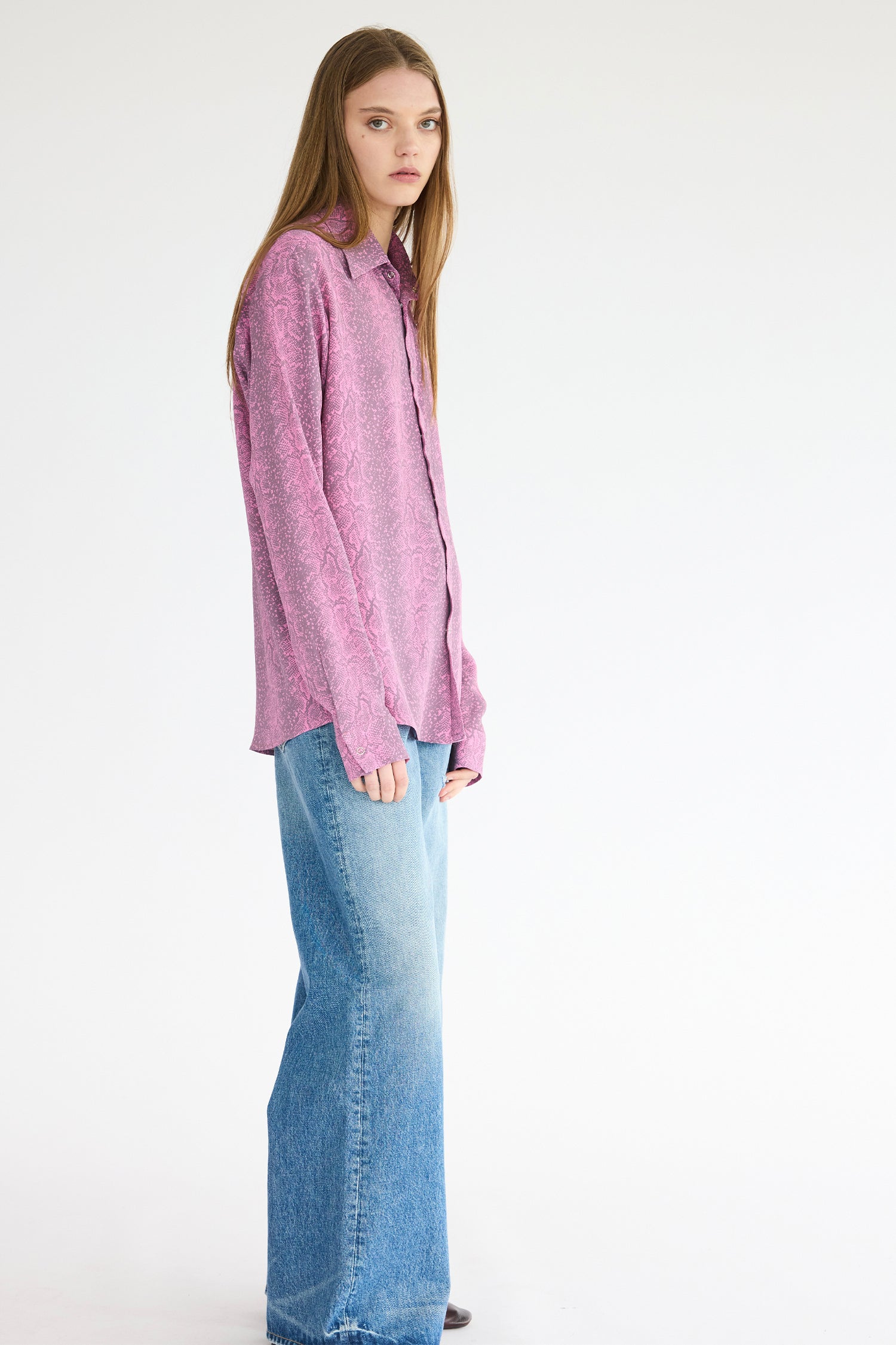 VINTAGE SHIRT IN BABY PINK SNAKE, AW26