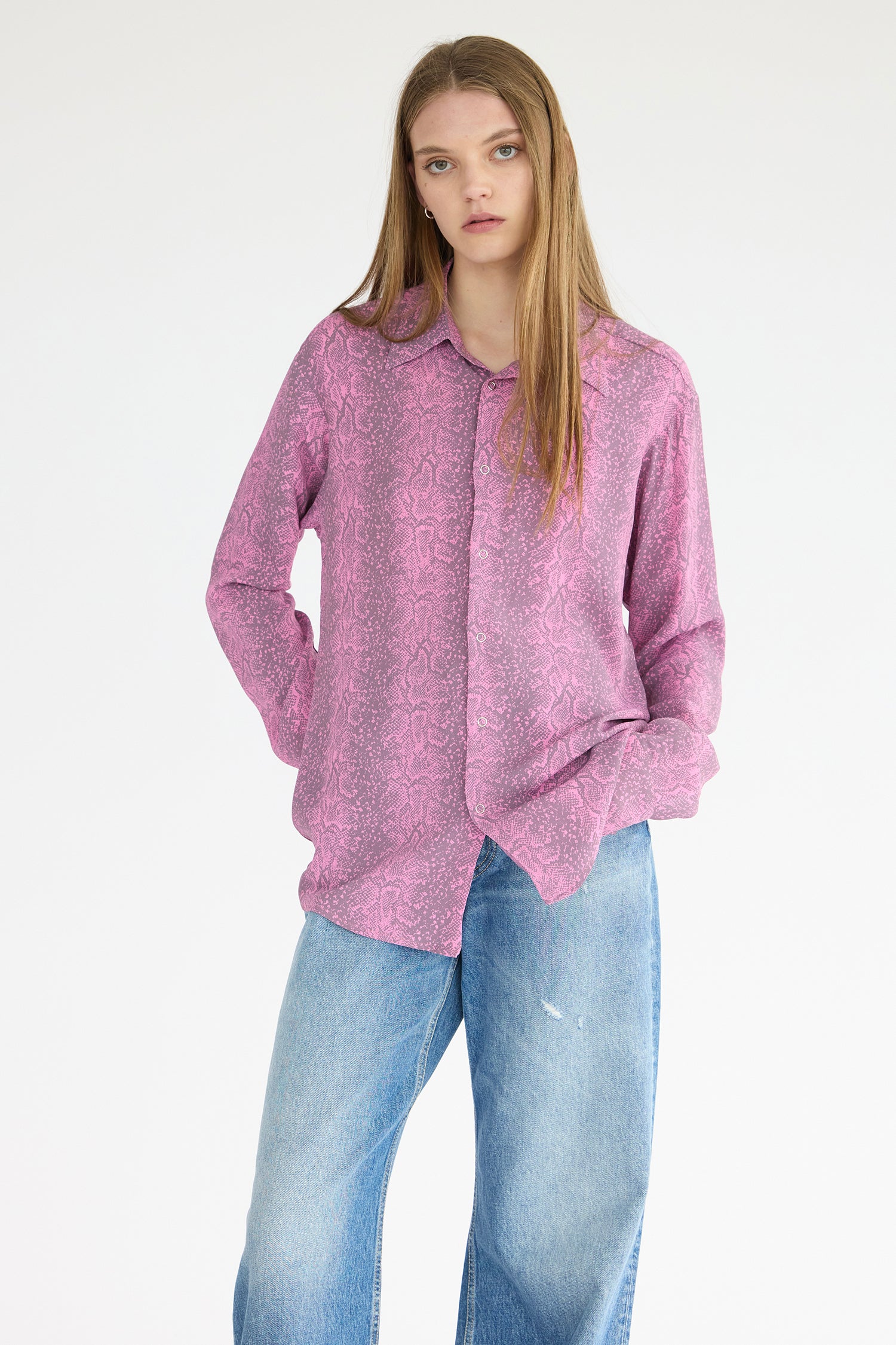 VINTAGE SHIRT IN BABY PINK SNAKE, AW26