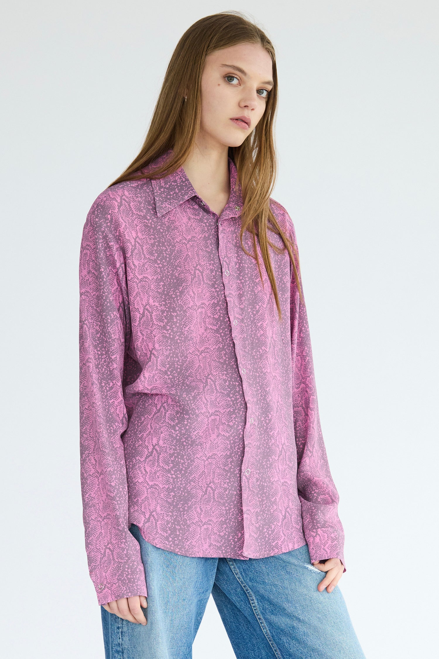 VINTAGE SHIRT IN BABY PINK SNAKE, AW26