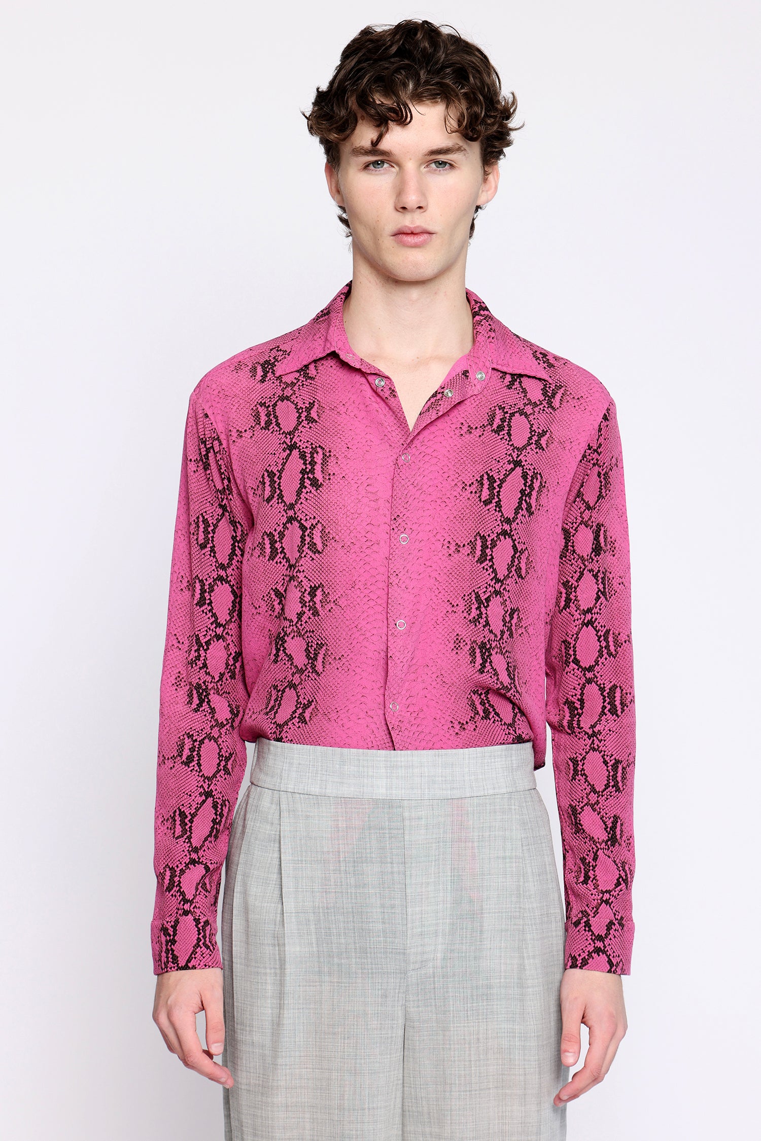 VINTAGE SHIRT IN HOT PINK SNAKE, AW26