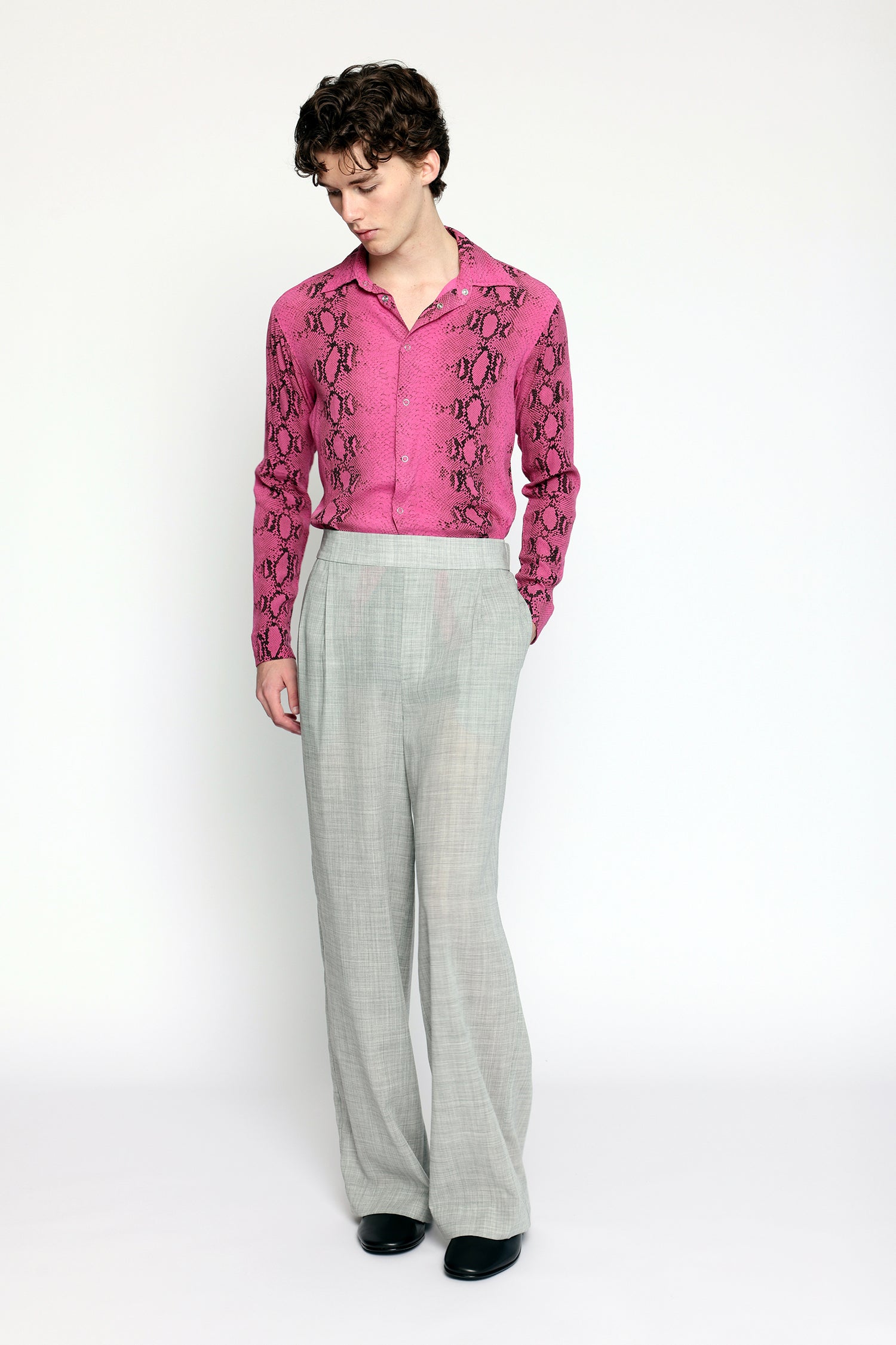 VINTAGE SHIRT IN HOT PINK SNAKE, AW26