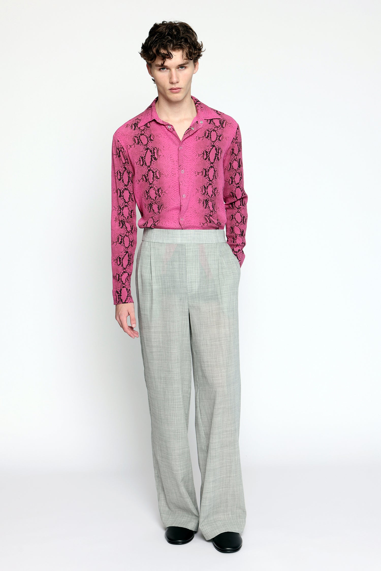 VINTAGE SHIRT IN HOT PINK SNAKE, AW26