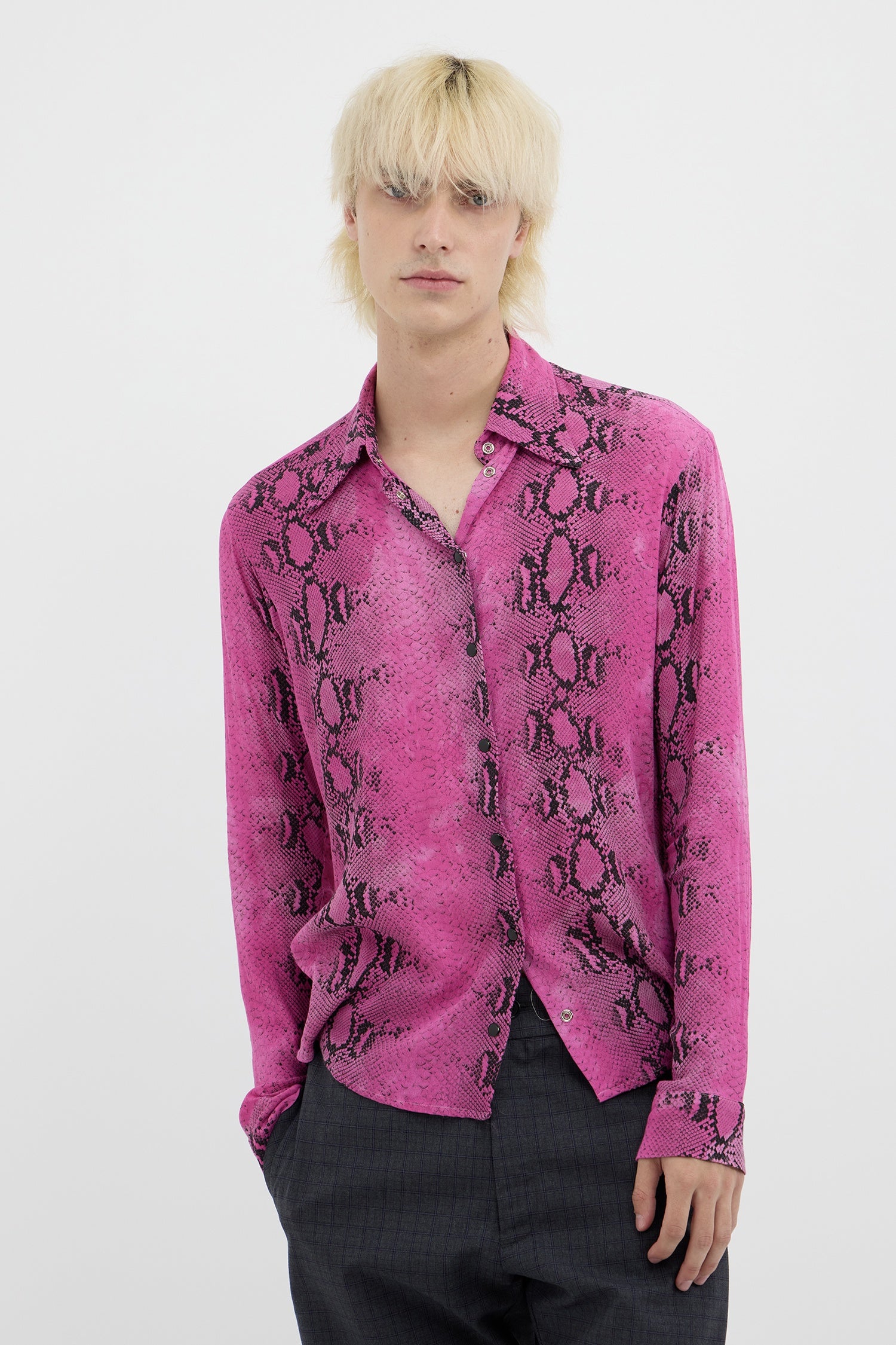 VINTAGE SHIRT IN  PINK SNAKE, AW26
