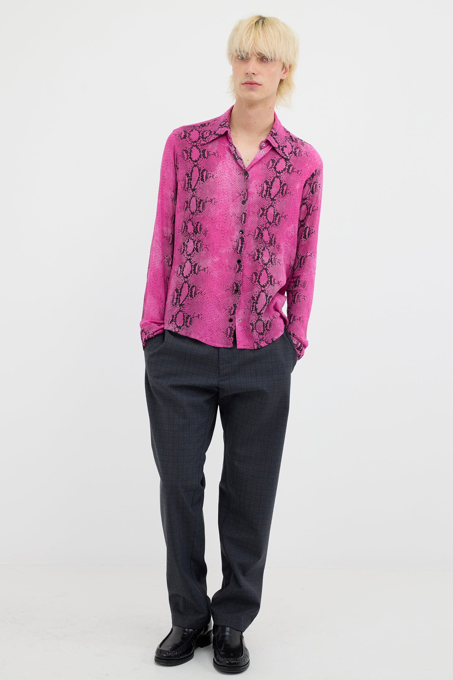 VINTAGE SHIRT IN  PINK SNAKE, AW26