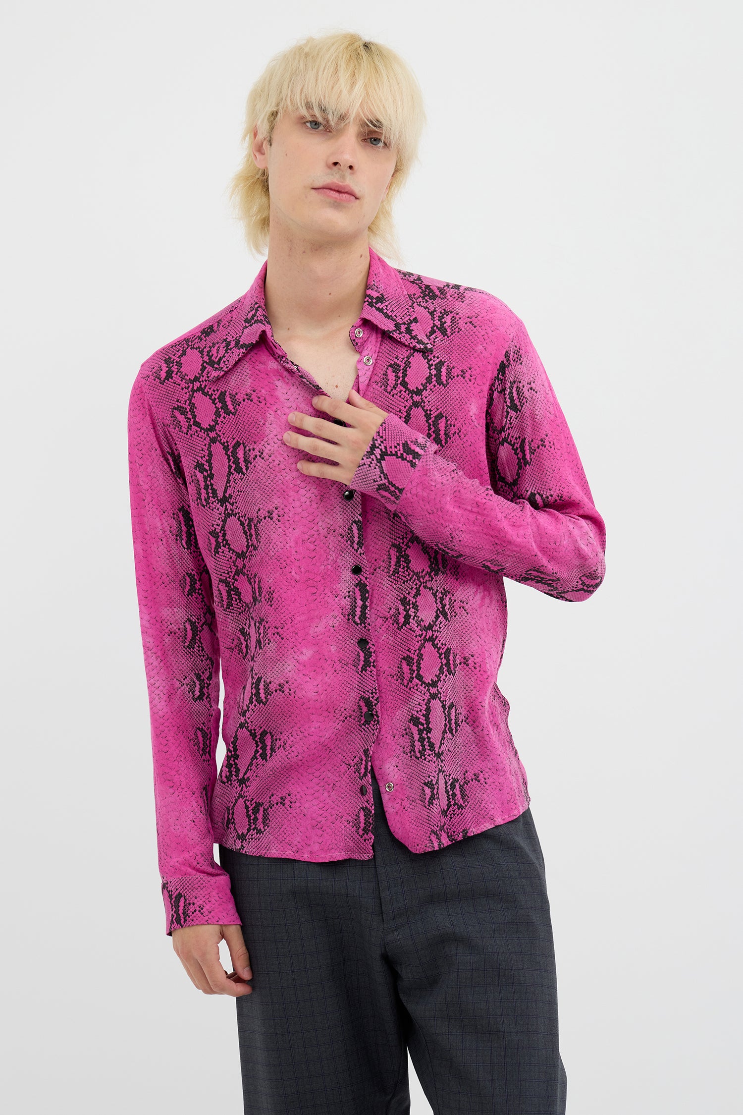 VINTAGE SHIRT IN  PINK SNAKE, AW26
