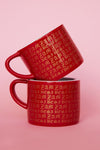 FLAT WHITE CUP SET IN RED/GOLD
